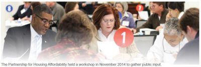 The Partnership for Housing Affordability held a workshop in November 2014 to gather public input.