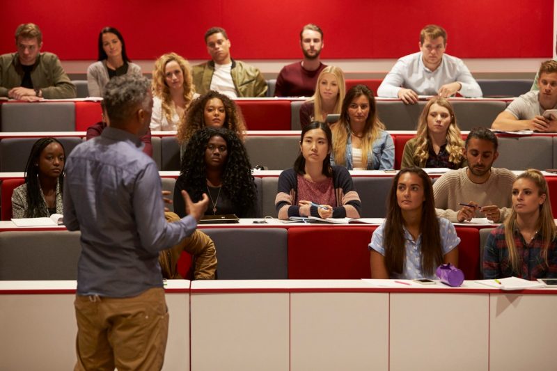 Students in room during a seminar