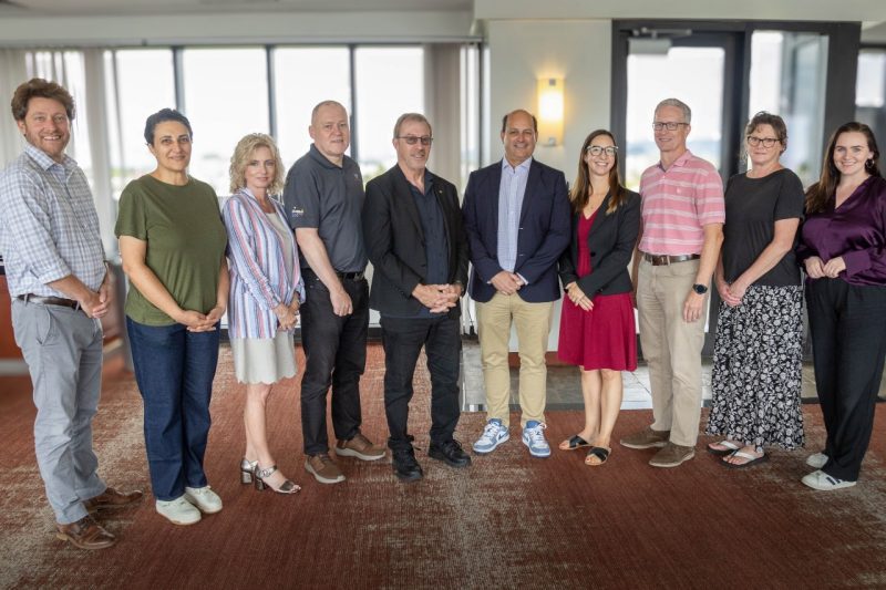 The Myers-Lawson School of Construction Leadership Team smiles.