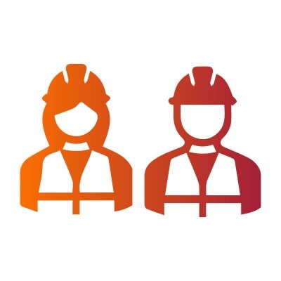 man and woman workers icon
