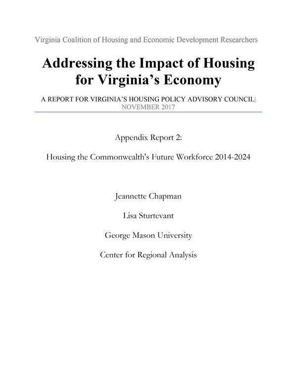 Appendix Report 2: Housing the Commonwealth's Future Workforce 2014-2024 Cover