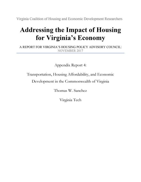 Appendix Report 4: Housing and Transportation Cover